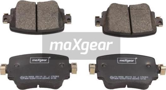 Maxgear 19-3058 - Kit de plaquettes de frein, frein à disque cwaw.fr