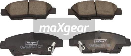 Maxgear 19-3007 - Kit de plaquettes de frein, frein à disque cwaw.fr