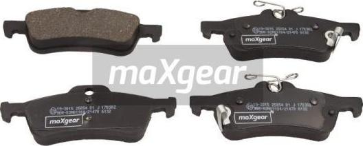 Maxgear 19-3015 - Kit de plaquettes de frein, frein à disque cwaw.fr