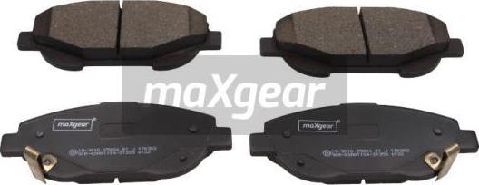 Maxgear 19-3010 - Kit de plaquettes de frein, frein à disque cwaw.fr