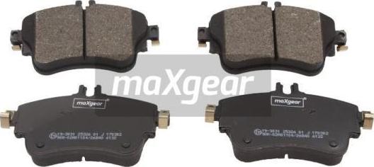 Maxgear 19-3031 - Kit de plaquettes de frein, frein à disque cwaw.fr