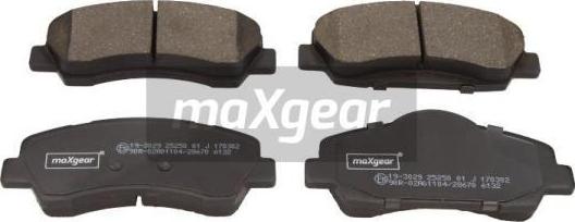 Maxgear 19-3029 - Kit de plaquettes de frein, frein à disque cwaw.fr