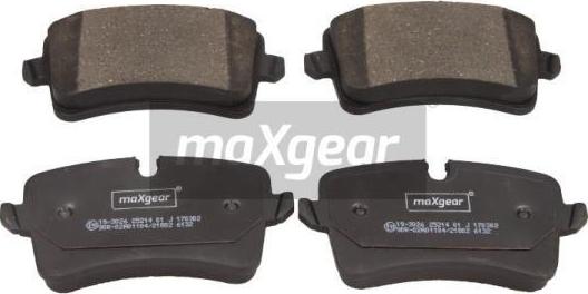 Maxgear 19-3026 - Kit de plaquettes de frein, frein à disque cwaw.fr