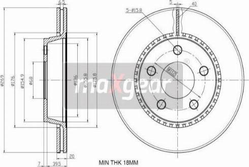 Maxgear 19-3187 - Disque de frein cwaw.fr