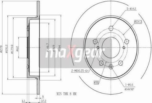 Maxgear 19-3350 - Disque de frein cwaw.fr