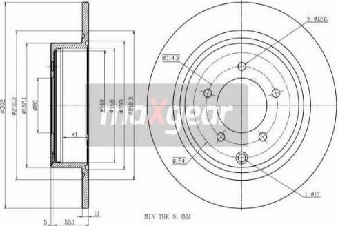 Maxgear 19-3214 - Disque de frein cwaw.fr