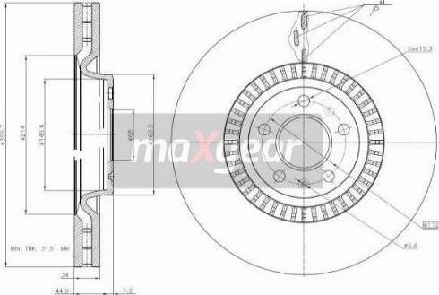 Maxgear 19-3210 - Disque de frein cwaw.fr