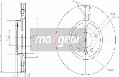 Maxgear 19-3221 - Disque de frein cwaw.fr