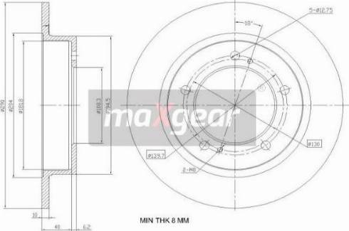 Maxgear 19-3227 - Disque de frein cwaw.fr