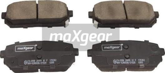 Maxgear 19-2990 - Kit de plaquettes de frein, frein à disque cwaw.fr