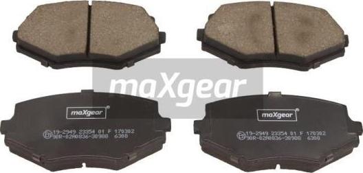 Maxgear 19-2949 - Kit de plaquettes de frein, frein à disque cwaw.fr