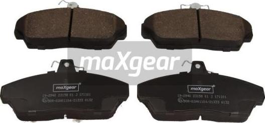 Maxgear 19-2940 - Kit de plaquettes de frein, frein à disque cwaw.fr