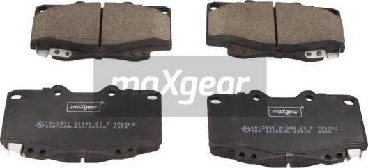 Maxgear 19-2941 - Kit de plaquettes de frein, frein à disque cwaw.fr