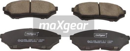 Maxgear 19-2956 - Kit de plaquettes de frein, frein à disque cwaw.fr