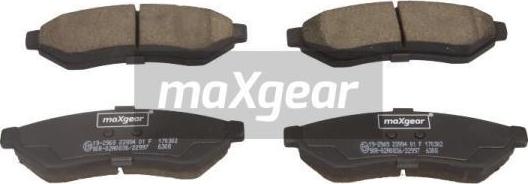 Maxgear 19-2969 - Kit de plaquettes de frein, frein à disque cwaw.fr