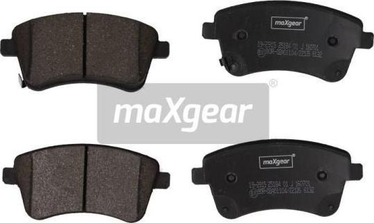 Maxgear 19-2915 - Kit de plaquettes de frein, frein à disque cwaw.fr