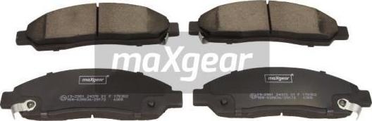 Maxgear 19-2981 - Kit de plaquettes de frein, frein à disque cwaw.fr