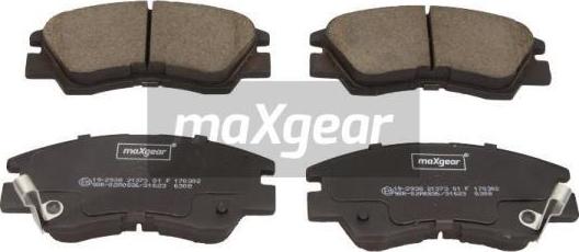 Maxgear 19-2938 - Kit de plaquettes de frein, frein à disque cwaw.fr