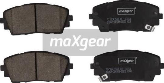 Maxgear 19-2924 - Kit de plaquettes de frein, frein à disque cwaw.fr