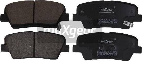 Maxgear 19-2925 - Kit de plaquettes de frein, frein à disque cwaw.fr