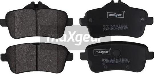 Maxgear 19-2921 - Kit de plaquettes de frein, frein à disque cwaw.fr