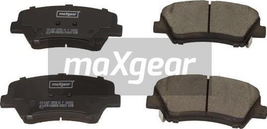 Maxgear 19-2927 - Kit de plaquettes de frein, frein à disque cwaw.fr