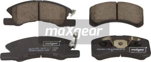 Maxgear 19-2978 - Kit de plaquettes de frein, frein à disque cwaw.fr