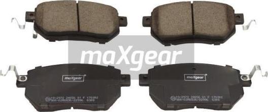 Maxgear 19-2972 - Kit de plaquettes de frein, frein à disque cwaw.fr