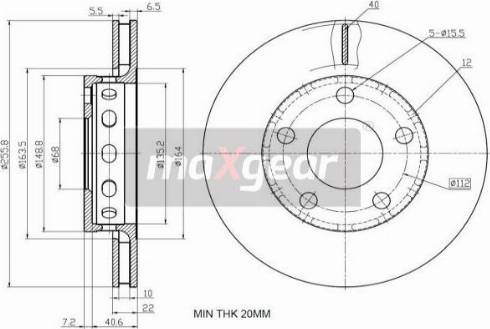 Maxgear 19-2450 - Disque de frein cwaw.fr