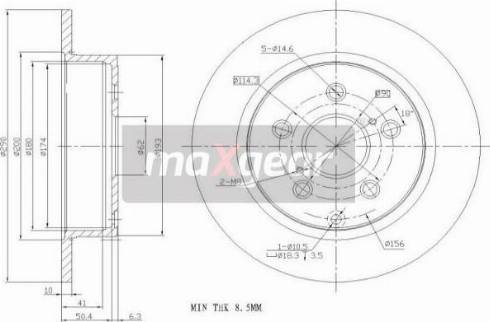 Maxgear 19-2453 - Disque de frein cwaw.fr