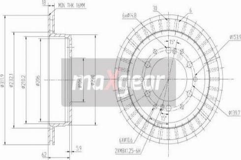 Maxgear 19-2464 - Disque de frein cwaw.fr