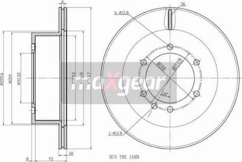 Maxgear 19-2408 - Disque de frein cwaw.fr