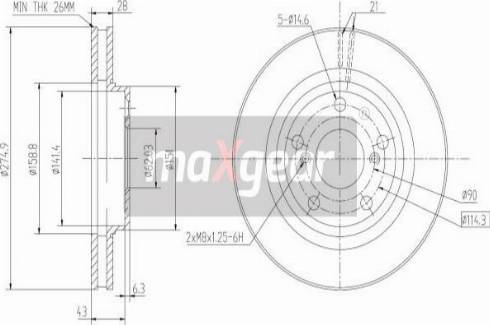 Maxgear 19-2562 - Disque de frein cwaw.fr