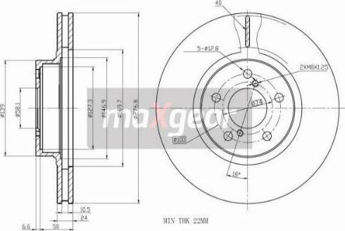 Maxgear 19-2505MAX - Disque de frein cwaw.fr