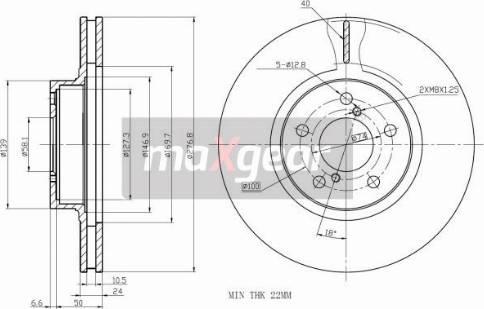 Maxgear 19-2505 - Disque de frein cwaw.fr