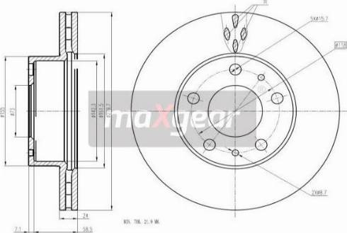 Maxgear 19-2001MAX - Disque de frein cwaw.fr