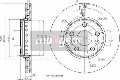 Maxgear 19-2002MAX - Disque de frein cwaw.fr