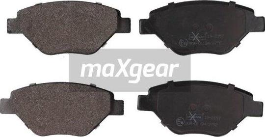 Maxgear 19-2157 - Kit de plaquettes de frein, frein à disque cwaw.fr