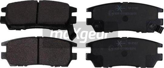 Maxgear 19-2162 - Kit de plaquettes de frein, frein à disque cwaw.fr