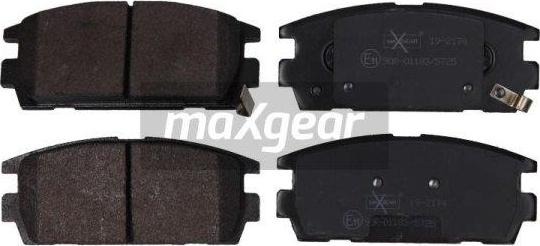 Maxgear 19-2174 - Kit de plaquettes de frein, frein à disque cwaw.fr