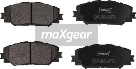 Maxgear 19-2894 - Kit de plaquettes de frein, frein à disque cwaw.fr