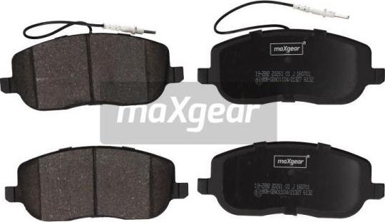 Maxgear 19-2892 - Kit de plaquettes de frein, frein à disque cwaw.fr