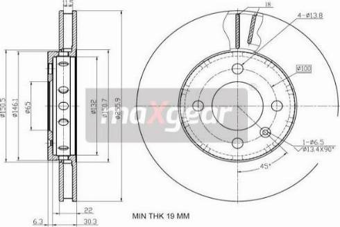 Maxgear 19-2856 - Disque de frein cwaw.fr