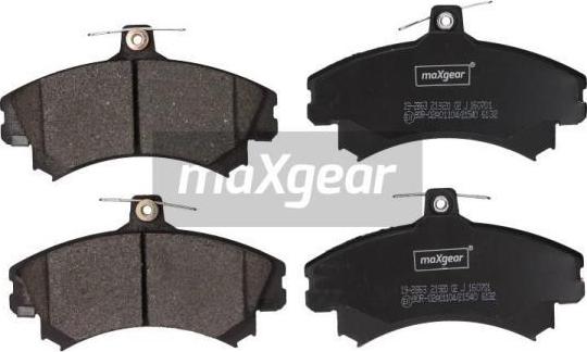 Maxgear 19-2863 - Kit de plaquettes de frein, frein à disque cwaw.fr