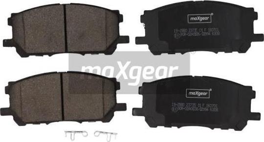 Maxgear 19-2880 - Kit de plaquettes de frein, frein à disque cwaw.fr