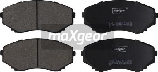 Maxgear 19-2877 - Kit de plaquettes de frein, frein à disque cwaw.fr