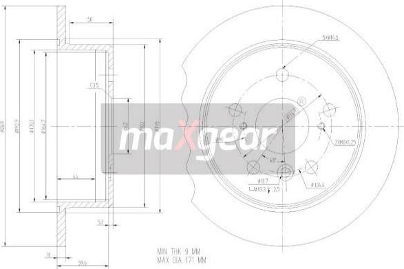 Maxgear 19-2347 - Disque de frein cwaw.fr