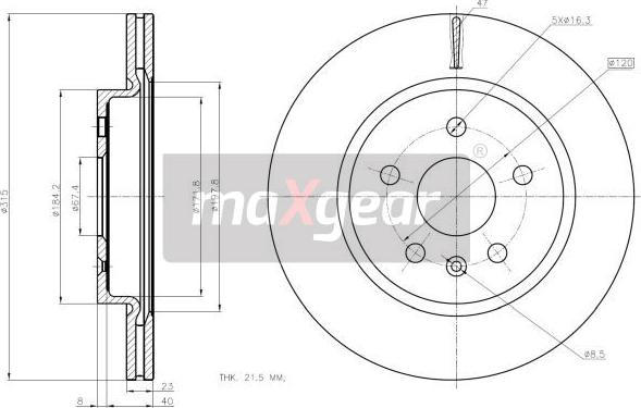 Maxgear 19-2368MAX - Disque de frein cwaw.fr