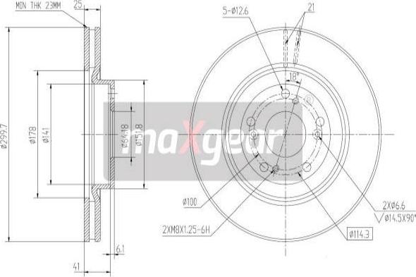 Maxgear 19-2301 - Disque de frein cwaw.fr