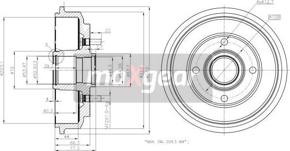 Maxgear 19-2316 - Tambour de frein cwaw.fr